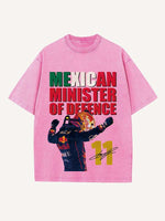 Sergio Perez Print Round Neck T-shirt