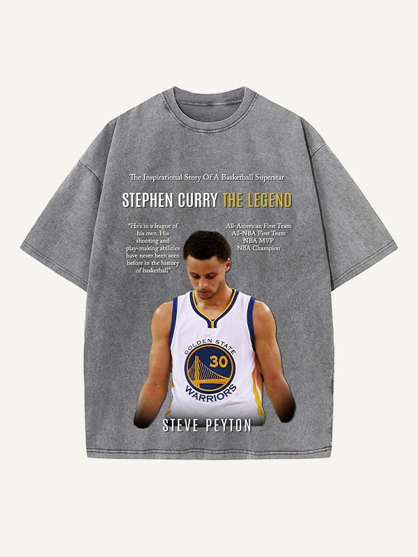 Stephen Curry Print Round Neck T-shirt