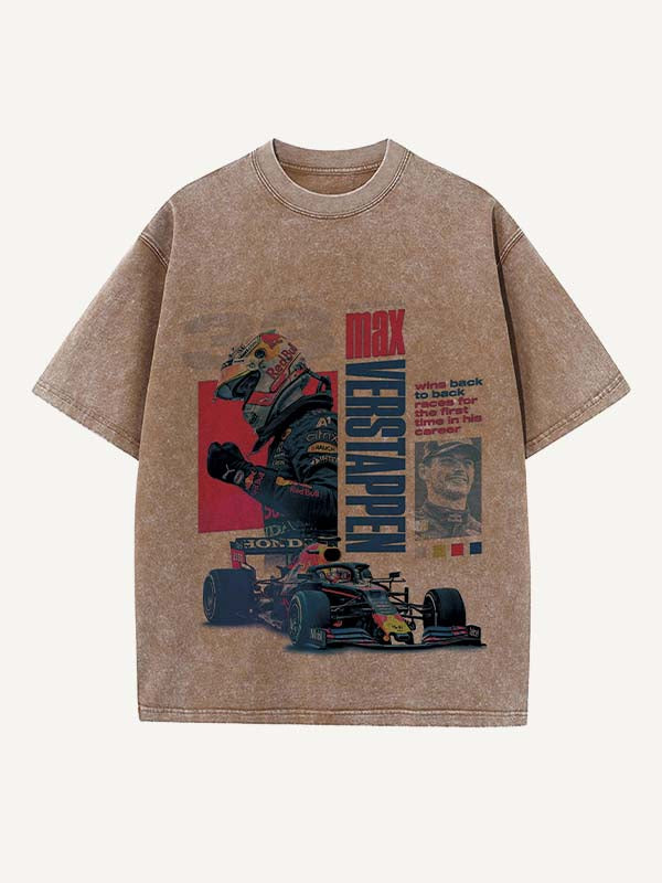 Max Verstappen Print Round Neck T-shirt