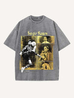 Sergio Ramos Print Round Neck T-shirt