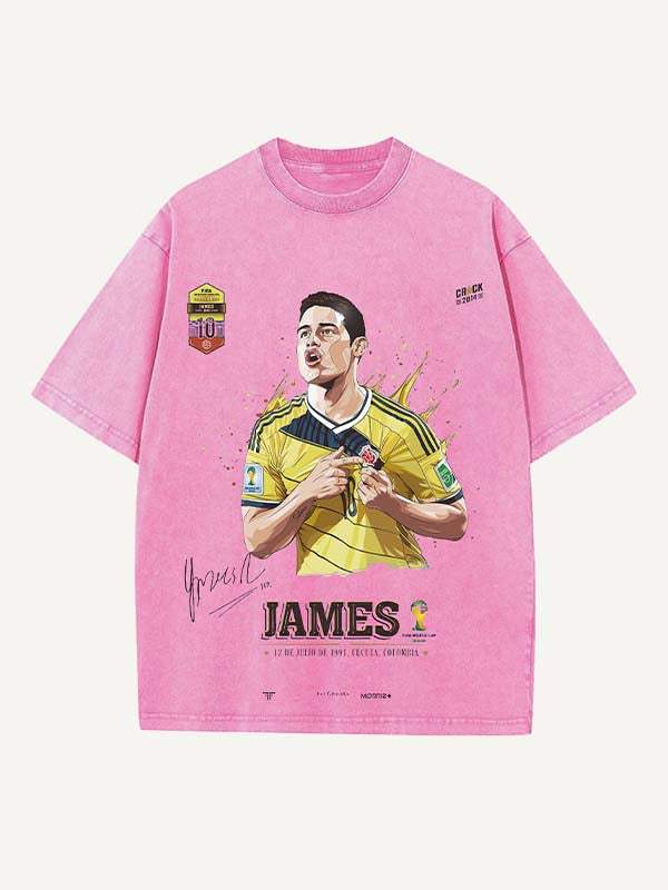 James Rodríguez Print Round Neck T-shirt