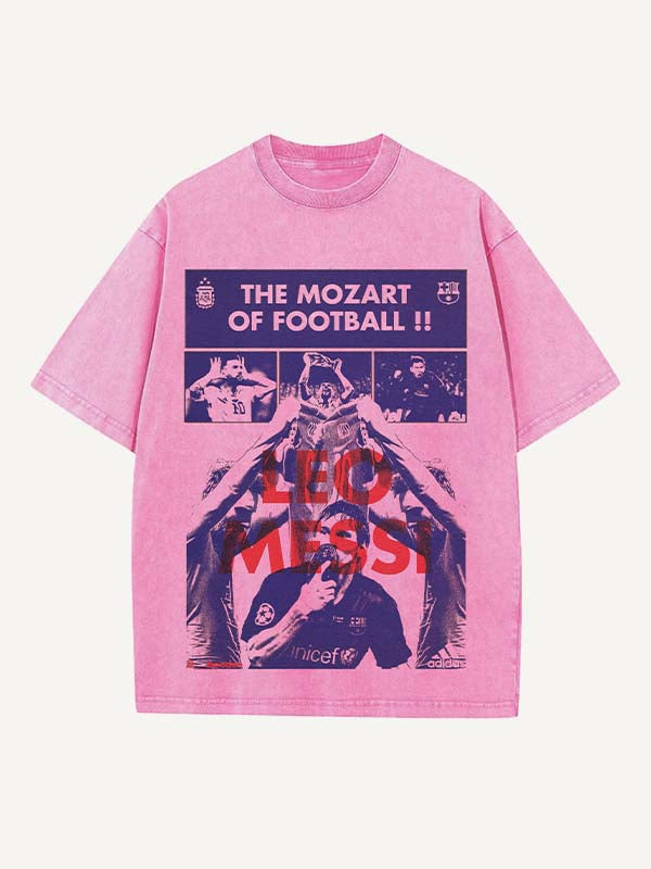 Lionel Messi Print Round Neck T-shirt