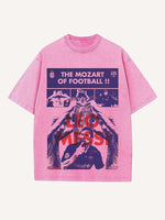 Lionel Messi Print Round Neck T-shirt