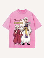 Inuyasha Print Round Neck T-shirt