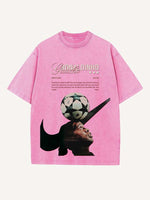 Ronaldinho Print Round Neck T-shirt
