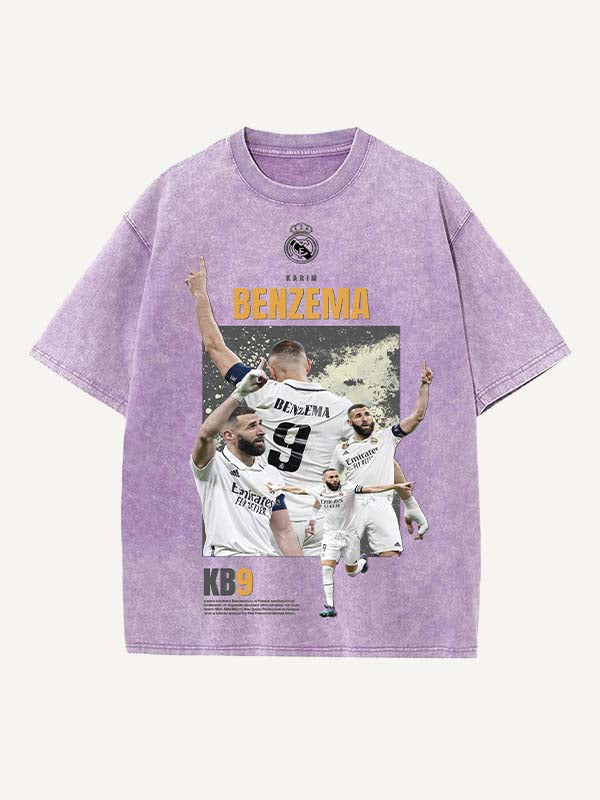 Karim Benzema Print Round Neck T-shirt