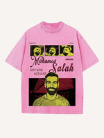 Mohamed Salah Print Round Neck T-shirt