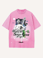 Sergio Ramos Print Round Neck T-shirt