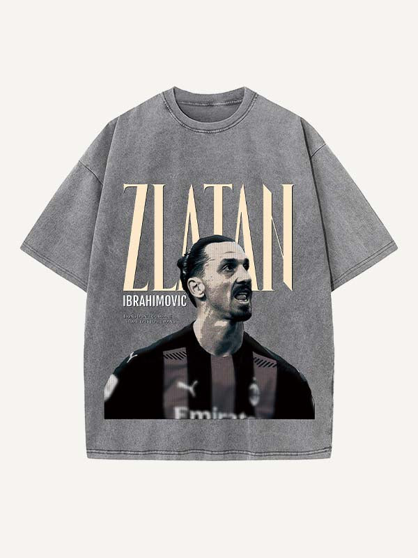 Zlatan Ibrahimović Print Round Neck T-shirt