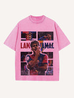 Lamine Yamal Print Round Neck T-shirt