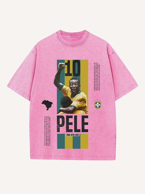 Pelé Print Round Neck T-shirt
