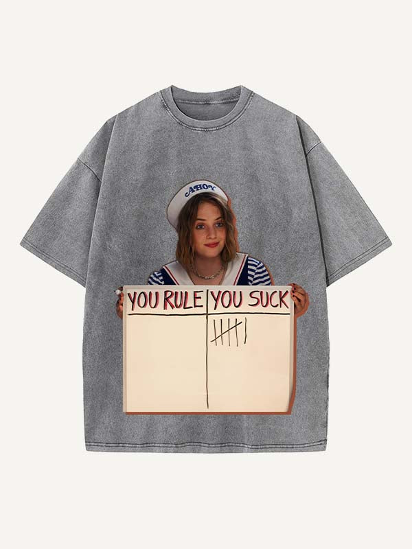 Stranger Things Print Round Neck T-shirt