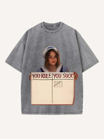 Stranger Things Print Round Neck T-shirt