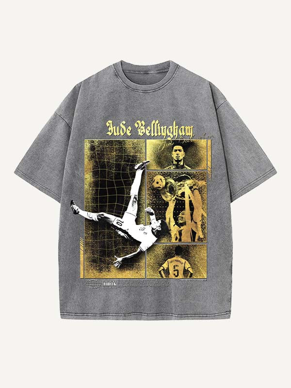 Jude Bellingham Print Round Neck T-shirt