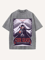 Code Geass Print Round Neck T-shirt