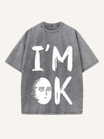 One-Punch Man Print Round Neck T-shirt