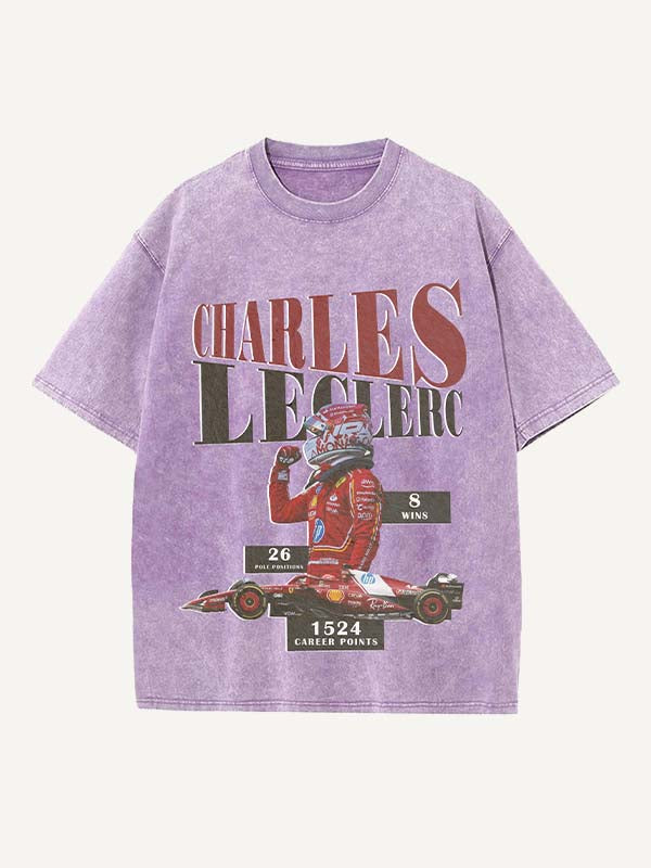 Charles Leclerc Print Round Neck T-shirt