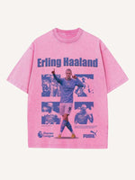 Erling Haaland Print Round Neck T-shirt