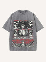 Attack on Titan Print Round Neck T-shirt