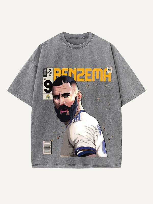Karim Benzema Print Round Neck T-shirt