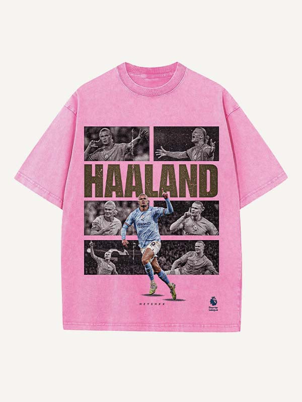 Erling Haaland Print Round Neck T-shirt