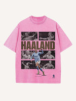 Erling Haaland Print Round Neck T-shirt
