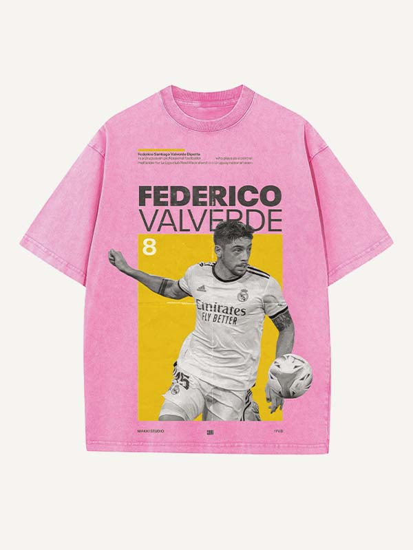 Federico Valverde Print Round Neck T-shirt