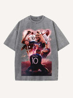 Kylian Mbappé Print Round Neck T-shirt
