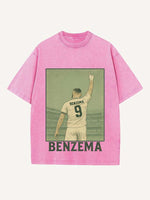 Karim Benzema Print Round Neck T-shirt