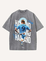 Erling Haaland Print Round Neck T-shirt