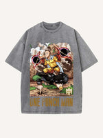 One-Punch Man Print Round Neck T-shirt