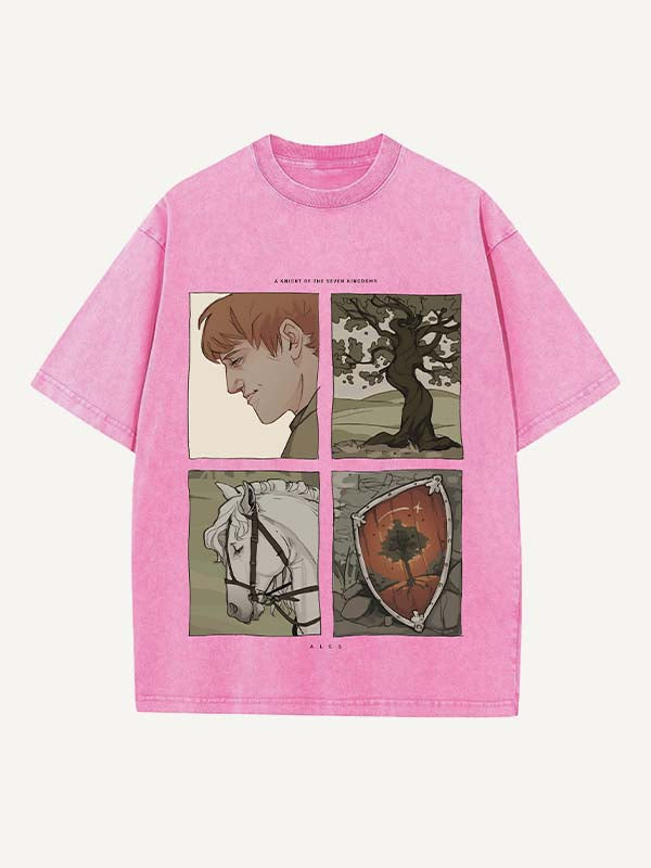 A Knight of the Seven Kingdoms Print Round Neck T-shirt