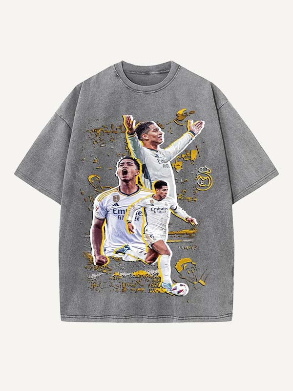 Jude Bellingham Print Round Neck T-shirt