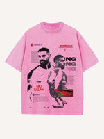 Mohamed Salah Print Round Neck T-shirt