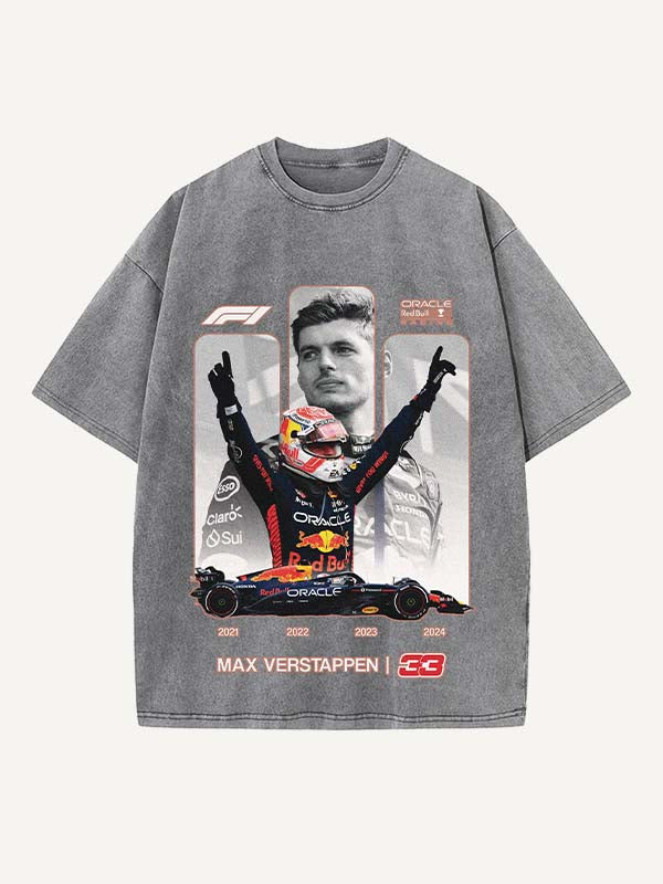 Max Verstappen Print Round Neck T-shirt