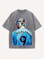 Erling Haaland Print Round Neck T-shirt