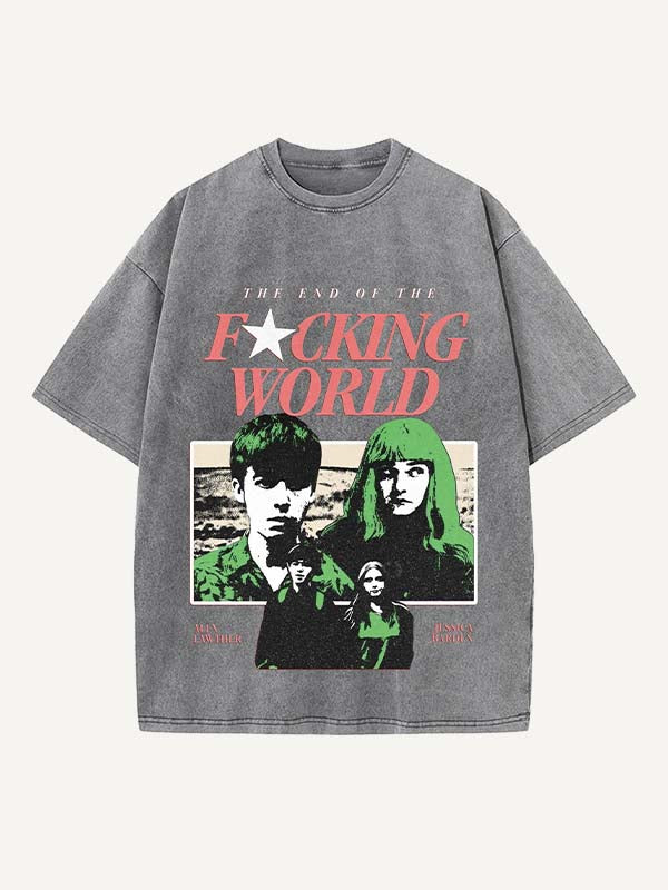 The End of the Fxxxing World Print Round Neck T-shirt