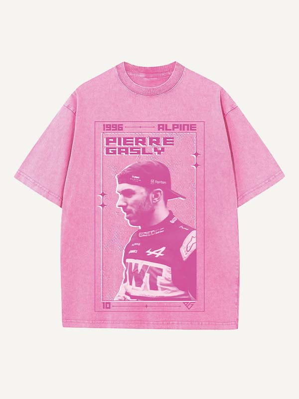 Pierre Gasly Print Round Neck T-shirt