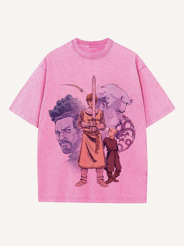 A Knight of the Seven Kingdoms Print Round Neck T-shirt