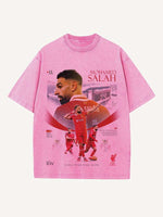 Mohamed Salah Print Round Neck T-shirt