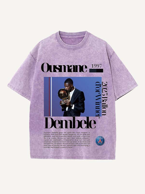 Ousmane Dembélé Print Round Neck T-shirt