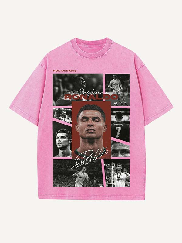 Cristiano Ronaldo Print Round Neck T-shirt