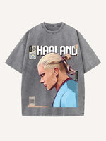 Erling Haaland Print Round Neck T-shirt