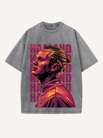 Erling Haaland Print Round Neck T-shirt