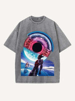 One-Punch Man Print Round Neck T-shirt