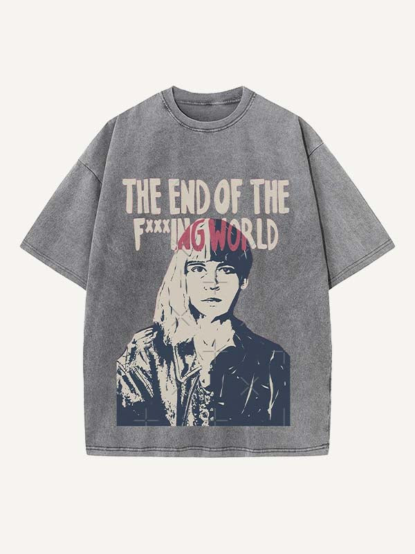 The End of the Fxxxing World Print Round Neck T-shirt