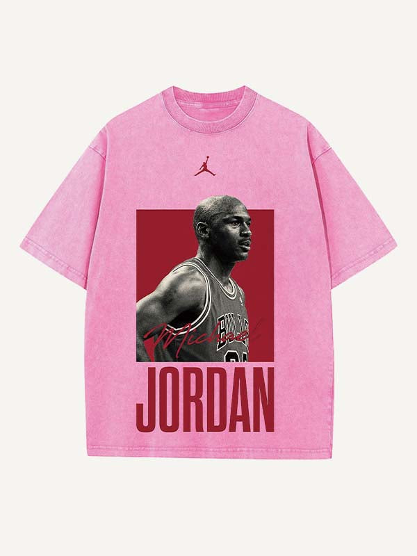 Michael Jordan Print Round Neck T-shirt
