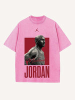 Michael Jordan Print Round Neck T-shirt