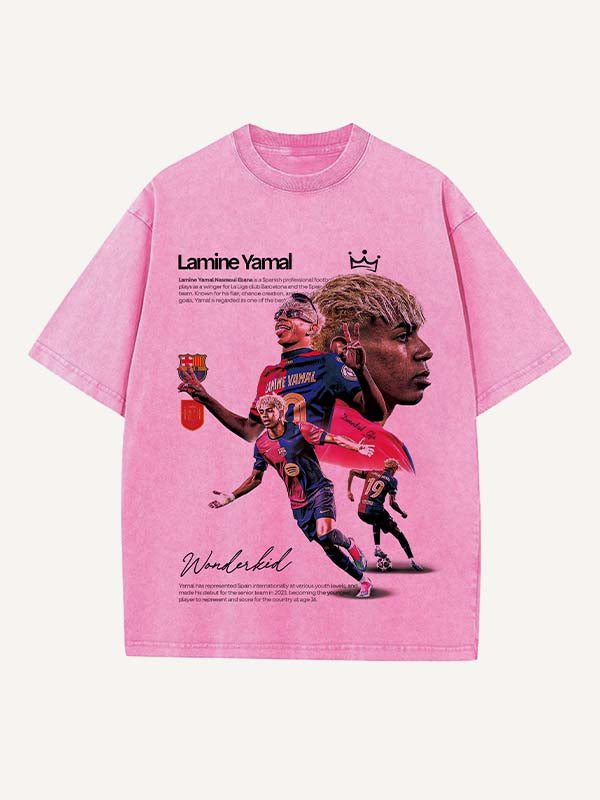 Lamine Yamal Print Round Neck T-shirt