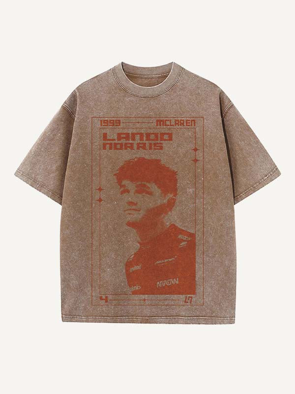 Lando Norris Print Round Neck T-shirt
